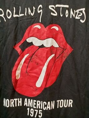 Unisex "The Rolling Stones" North America Tour 1975 Logo size XL EXCELLENT CON